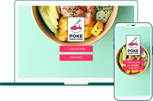 Example restaurant website branding.