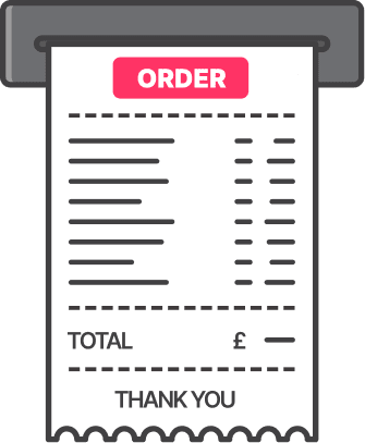 Printed order details.