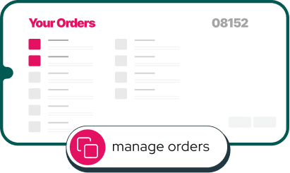 Orders on tablet.