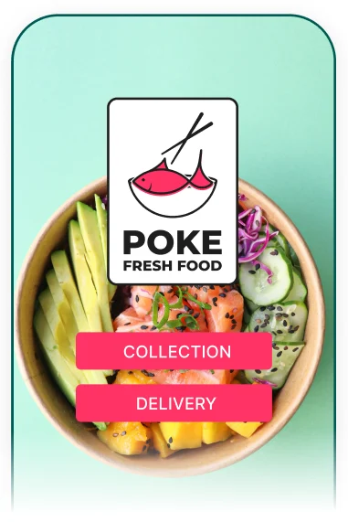 Collection and delivery buttons on website.